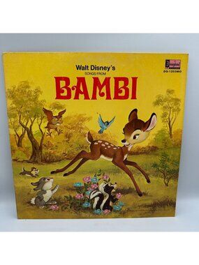 Walt Disneys Songs From Bambi Soundtrack LP 1963  33 RPM Disneyland DQ1203MO